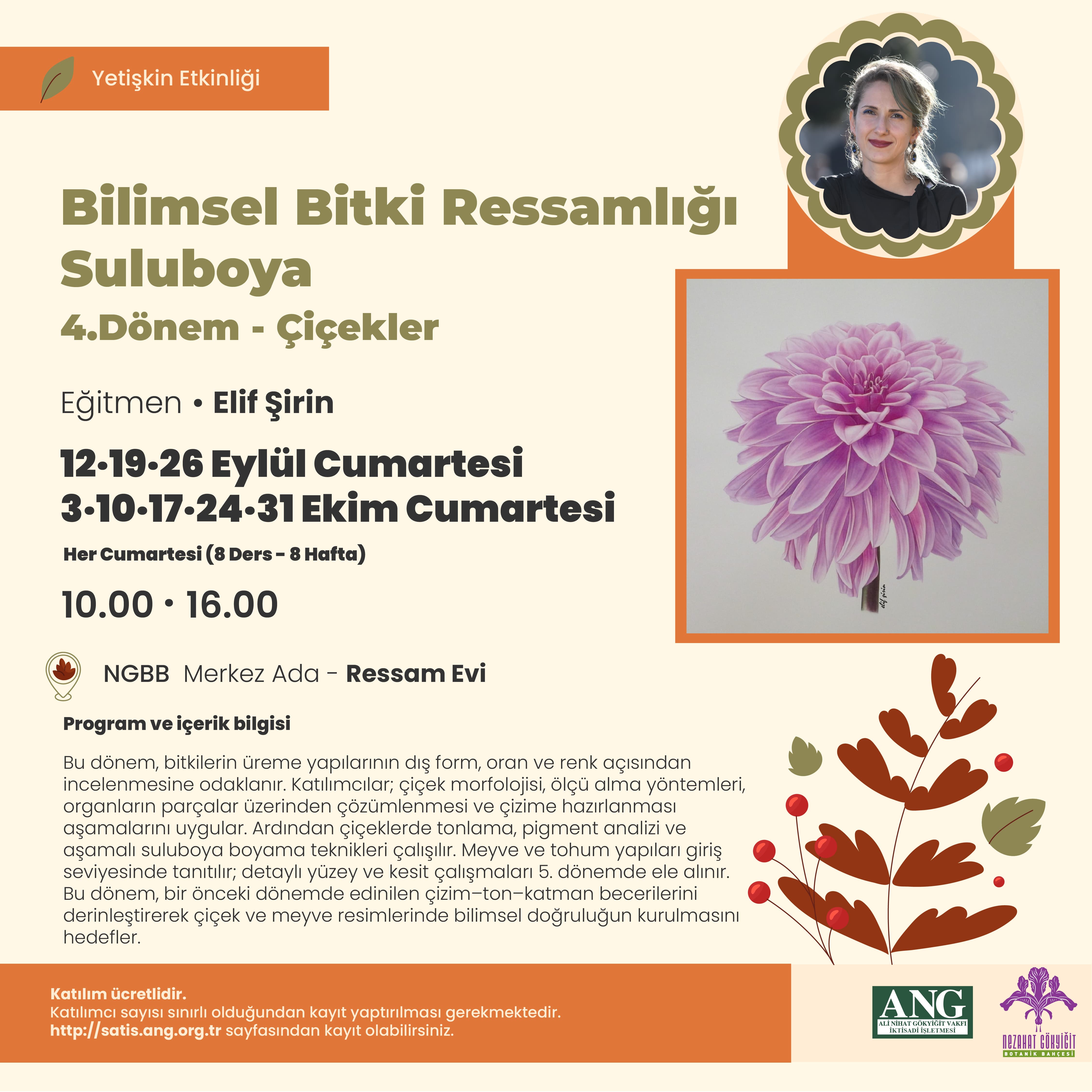 Bilimsel Bitki Ressamlığı Sulu Boya